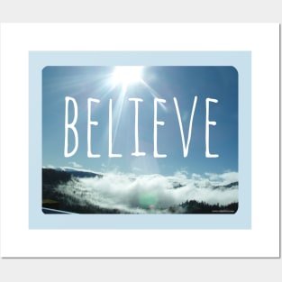 Believe Motivational Photo Design Posters and Art